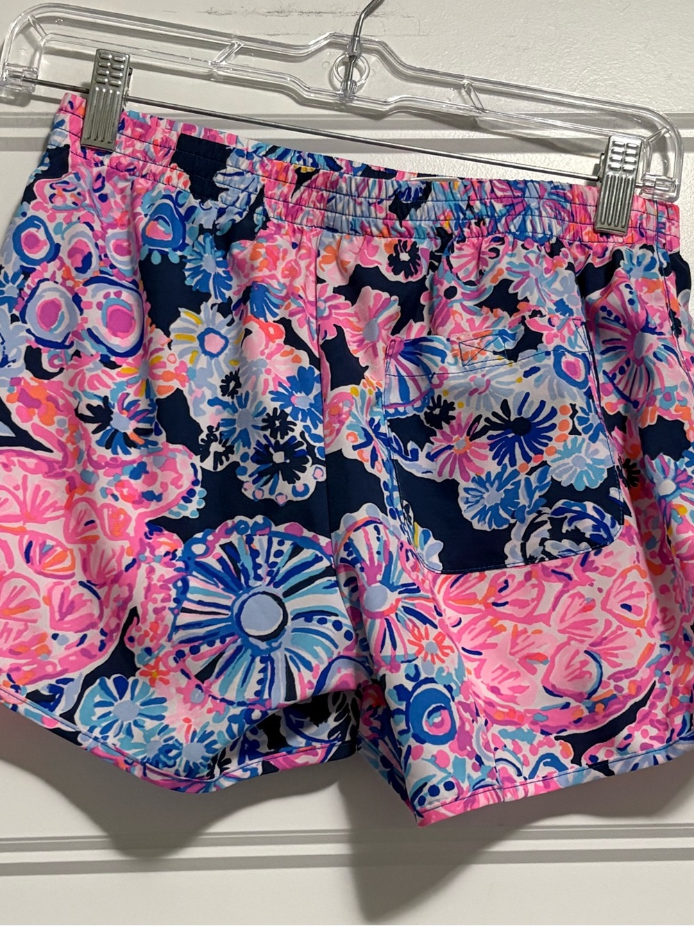 Lilly Pulitzer Pink & Blue Floral Athletic Shorts - Picture 2 of 8